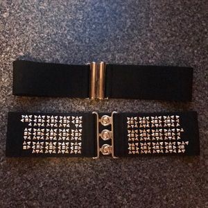 Two Black Stretch Belts